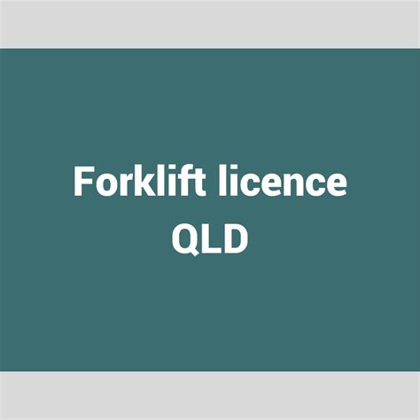 replacement forklift licence qld